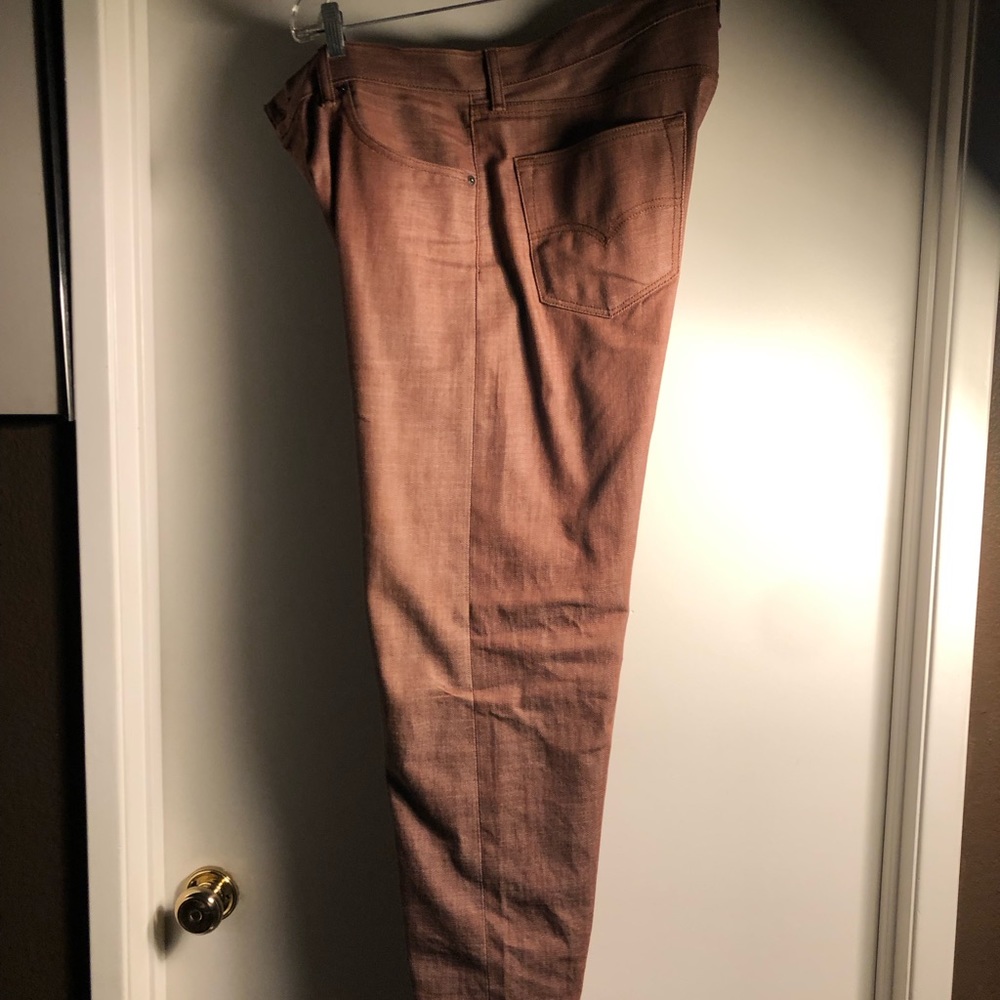 Levi’s Tibetan Red, Shrink To Fit 501’s. Worn maybe 3-5 times at most.